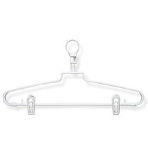 Honey-Can-Do Hotel-Style Hangers With Security Loops And Clips, 9 inch;H x 1/2 inch;W x 15 3/4 inch;W, White, Pack Of 72