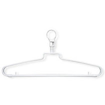 Honey-Can-Do Hotel-Style Hangers With Security Loops, 8 1/4 inch;H x 1/2 inch;W x 15 3/4 inch;D, White, Pack Of 72