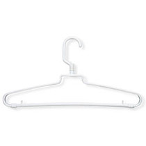 Honey-Can-Do Hotel-Style Hangers With Swivel Pegs, 8 1/4 inch;H x 1/2 inch;W x 15 3/4 inch;D, White, Pack Of 72