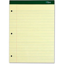 TOPS Double Docket Legal Pad, 8 1/2 inch; x 11.75 inch;, Canary, 100 Sheets