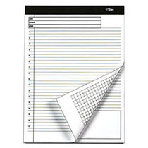 TOPS; Docket; Gold Premium Writing Pads, 8 1/2 inch; x 11 3/4 inch;, Legal/Quadrille Ruled, 40 Sheets, White, Pack Of 4 Pads