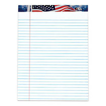 TOPS; Perforated American Pride Writing Pads, 8 1/2 inch; x 11 3/4 inch;, Legal Ruled, 50 Sheets, White, Pack Of 3 Pads