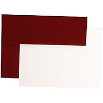 JAM Paper; A7 Stationery Set, 5 1/4 inch; x 7 1/4 inch;, Dark Red/White, Set Of 25 Cards And 25 Envelopes