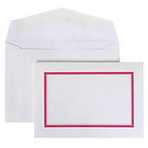 JAM Paper; Small Stationery Set, Pink/White, Set Of 100 Cards And 100 Envelopes