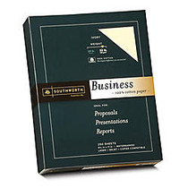 Southworth; 100% Cotton Business Paper, 8 1/2 inch; x 11 inch;, 32 Lb, Ivory, Box Of 250