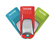 SanDisk Cruzer Edge&trade; USB Flash Drive, 64 GB, Assorted Colors