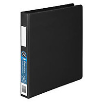 Wilson Jones; Premium Binder With Single-Touch Locking No-Gap D-Rings, 1 inch; Rings, 55% Recycled, Black