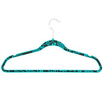 Honey-Can-Do Velvet Touch Suit Hangers, 9 1/2 inch;H x 1/4 inch;W x 17 3/4 inch;D, Blue Hawaiian, Pack Of 20