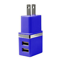 Duracell; Dual USB Car Charger, Metallic Blue
