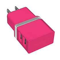 Duracell; Dual USB Car Charger, Metallic Pink