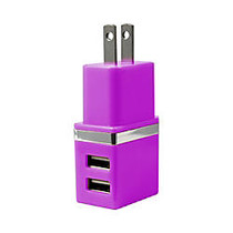 Duracell; Dual USB Car Charger, Metallic Purple