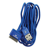 Duracell; Sync & Charge 30-Pin USB Cable, 10', Blue