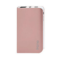 iHome 3000 mAh Aluminum Ultra Slim USB Battery Pack, Rose Gold, IH-PP2010AR