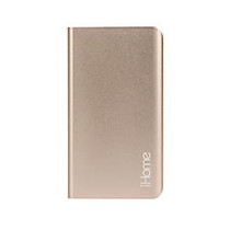 iHome; Aluminum Ultra-Slim USB Battery Pack, 6000mAh Capacity, Gold