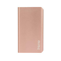 iHome; Aluminum Ultra-Slim USB Battery Pack, 6000mAh Capacity, Rose Gold