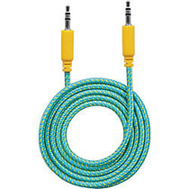 Manhattan 3.5mm Stereo Male to Male, Teal/Yellow, 1 m (3 ft.)