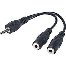 Manhattan Stereo 3.5mm Male to 2x3.5mm Female Y-Adapter, 6 inch;