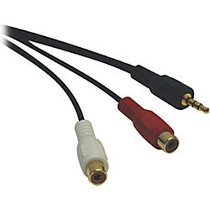 Tripp Lite 6in Mini Stereo to 2RCA Audio Y Splitter Adapter Cable 3.5mm 2xF/M 6 inch;