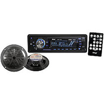 Pyle PLMRKT12BK Marine Flash Audio Player - iPod/iPhone Compatible - Single DIN