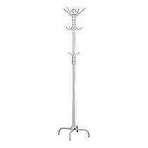 Monarch Specialties 2-Tier Coat Rack, 70 inch;H x 19 inch;W x 19 inch;D, White