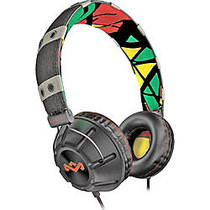 Marley Jammin  inch;Soul Rebels inch; On-Ear Headphones With Carry Bag, 3 Button Control, Rasta