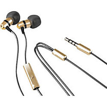 MEE audio Crystal In-Ear Headphones with Microphone Made with Swarovski Crystals (Gold)