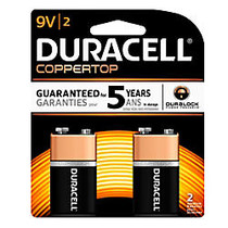 Duracell; Copper Top 9-Volt Batteries, Pack of 2