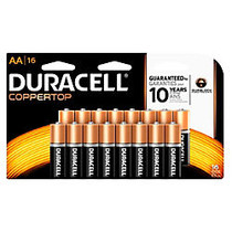 Duracell; Coppertop AA Alkaline Batteries, Pack of 16