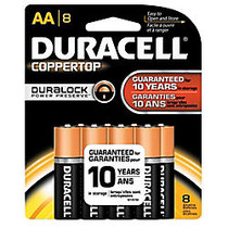 Duracell; Coppertop AA Alkaline Batteries, Pack Of 8