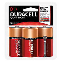 Duracell; Quantum Alkaline D Batteries, Pack Of 3