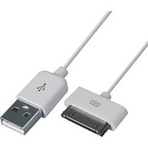 4XEM 6FT 30-Pin Dock Connector To USB Cable For iPhone/iPod/iPad (White)