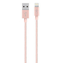 Belkin Metallic Lightning to USB Cable, 4', Rose Gold