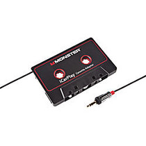 Monster; iCarPlay&trade; Cassette Adapter 800 For Portable Audio Devices, Black