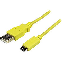 StarTech.com 1m Yellow Mobile Charge Sync USB to Slim Micro USB Cable for Smartphones and Tablets - A to Micro B M/M