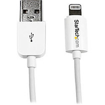 StarTech.com 2m (6ft) Long White Apple 8-pin Lightning Connector to USB Cable for iPhone / iPod / iPad