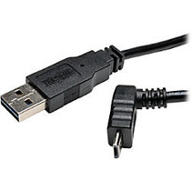 Tripp Lite 1ft USB 2.0 High Speed Cable Reversible A to Up Angle Micro B M/M