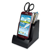 Victor; Smart Charge Micro USB Dock With Pencil Cup, 4 7/8 inch;H x 4 3/8 inch;W x 3 7/8 inch;D, Black