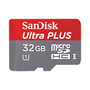 SanDisk Ultra; PLUS MicroSDHC&trade; Memory Card With Adapter, 32GB