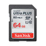 SanDisk Ultra; PLUS SDXC&trade; Memory Card, 64GB