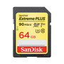 SanDisk; Extreme Plus SDHC/SDXC Memory Card, 64GB