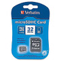 Verbatim 97643 32GB MicroSDHC Class 4 Memory Card with Adapter