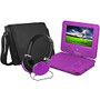 Ematic EPD707 Portable DVD Player - 7 inch; Display - 480 x 234 - Purple