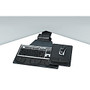 Fellowes; Corner Keyboard Tray, 5.75 inch;H x 28.19 inch;W x 21.25 inch;D, Graphite/Silver