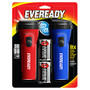 Eveready; Economy LED Flashlight Twin Pack, 2 7/16 inch;, Red/Blue, Pack Of 2