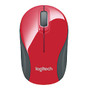 Logitech; M187 Wireless Mini Optical Mouse, Red