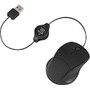 ReTrak Retractable Black Optical Mouse