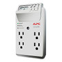 APC; SurgeArrest Essential 4-Outlet Wall-Mount Surge Protector, White, P4GC