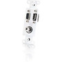 C2G HDMI, VGA and 3.5mm Audio Pass Through Decorative Style Wall Plate - White