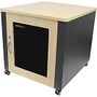StarTech.com 12U Rack Enclosure Server Cabinet - 21.5 in. Deep - Soundproof - Wood Finish