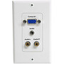 StarTech.com 15-Pin Female VGA Wall Plate with 3.5mm and RCA - White
